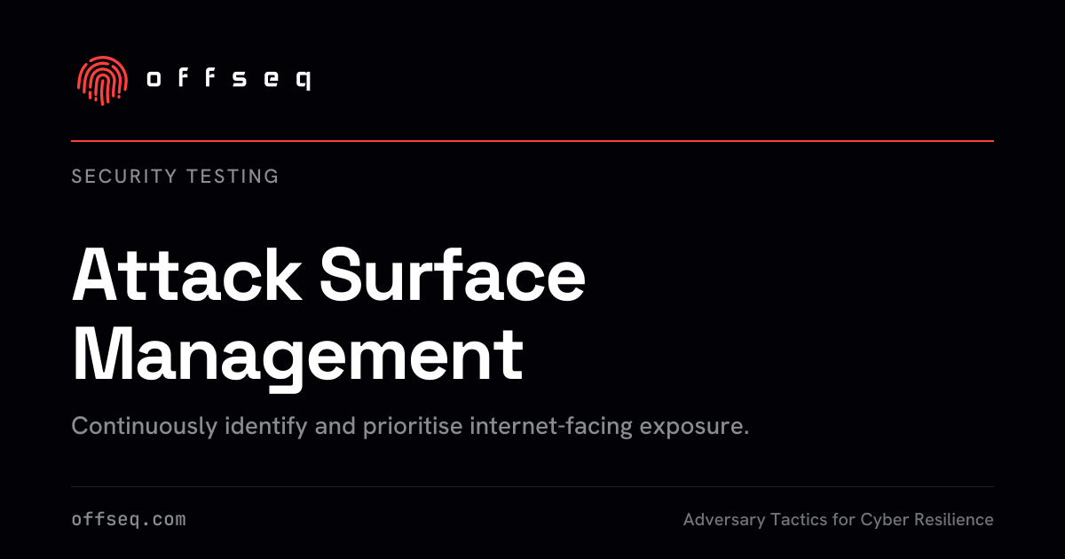 Attack Surface Management — OffSeq